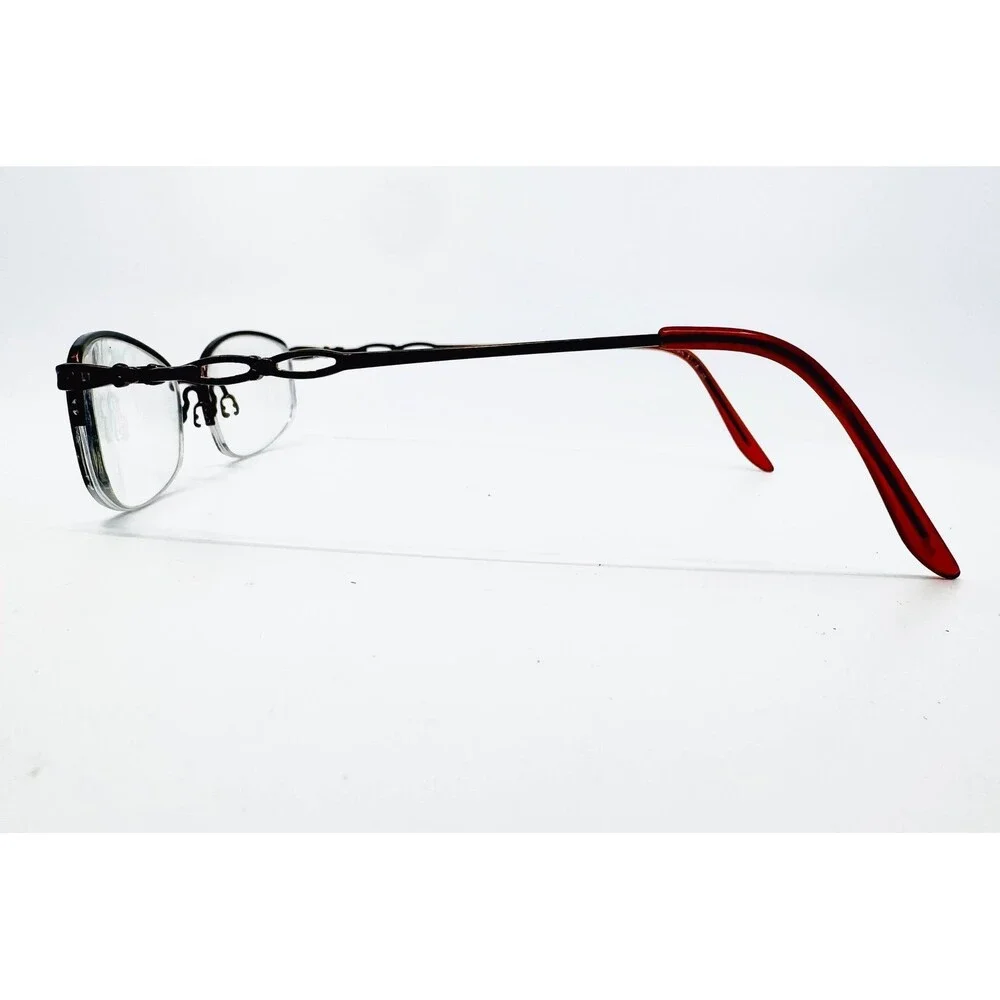 Maryland 110 Eyeglasses Frames Womens Brown Half Rim Oval 51-18-135
